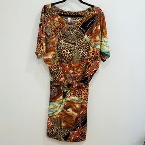 American Twist Lepard Print Dress Size S